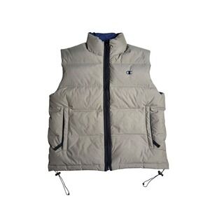 Champion Puffer Vest‎ Mens M Full Zip Sleeveless Lightweight Padded Coat